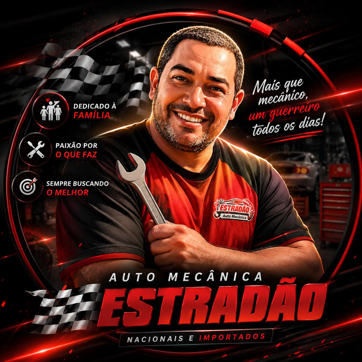 Cartaz oficial — Mais que mecânico, um guerreiro